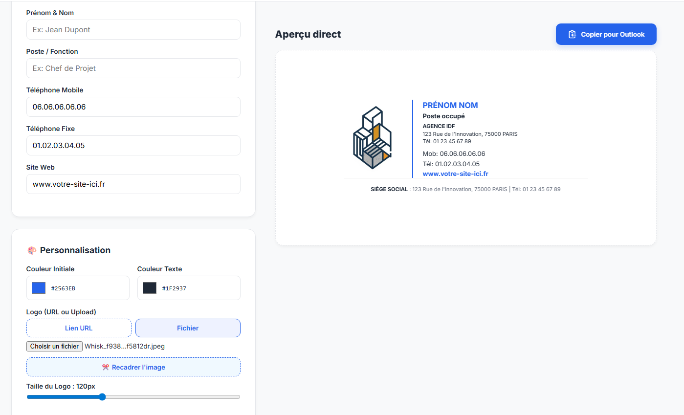 Générateur Signature Mail